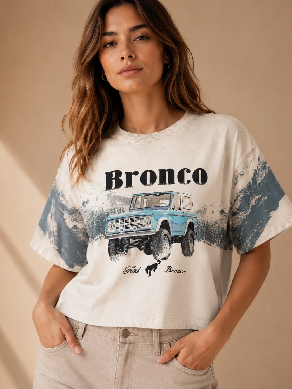 Ford Bronco Graphic Oversized Tee NWT Adult Size L